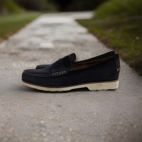 Rockport Men\'s Navy Blue Leather Try Tech Slip-On Loafers Size 14 Medium (D) main image 6
